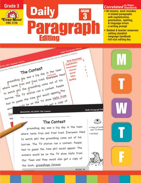 Daily Paragraph Editing Grade 3 from Evan-Moor