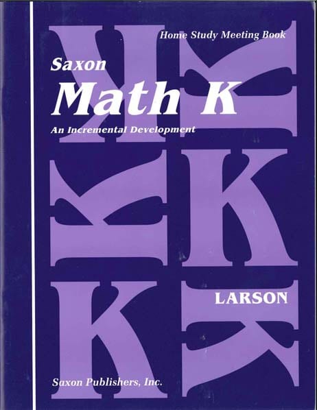 Math K Homeschool Student's Meeting Book 1st Edition from Saxon Math