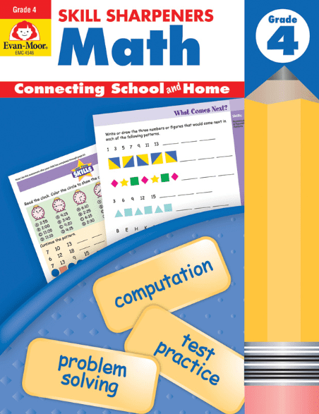 Skill Sharpeners Math Grade 4 from Evan-Moor