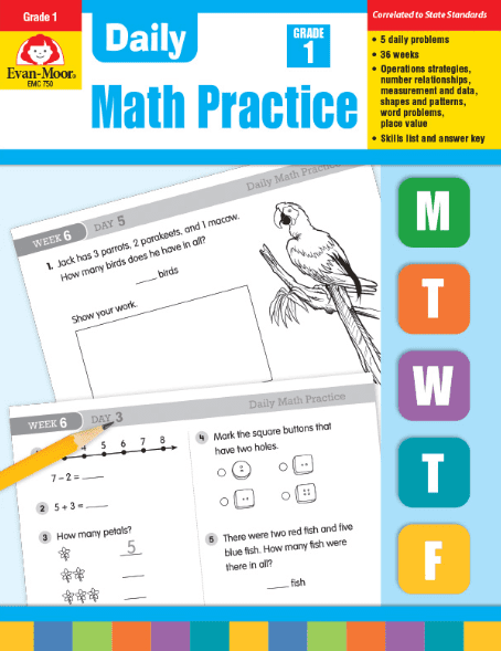 Daily Math Practice Grade 1 from Evan-Moor