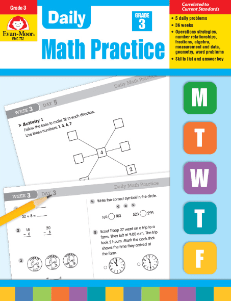 Daily Math Practice Grade 3 from Evan-Moor