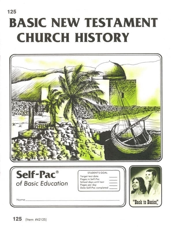 New Testament Church History Pace 125 from Accelerated Christian Education ACE