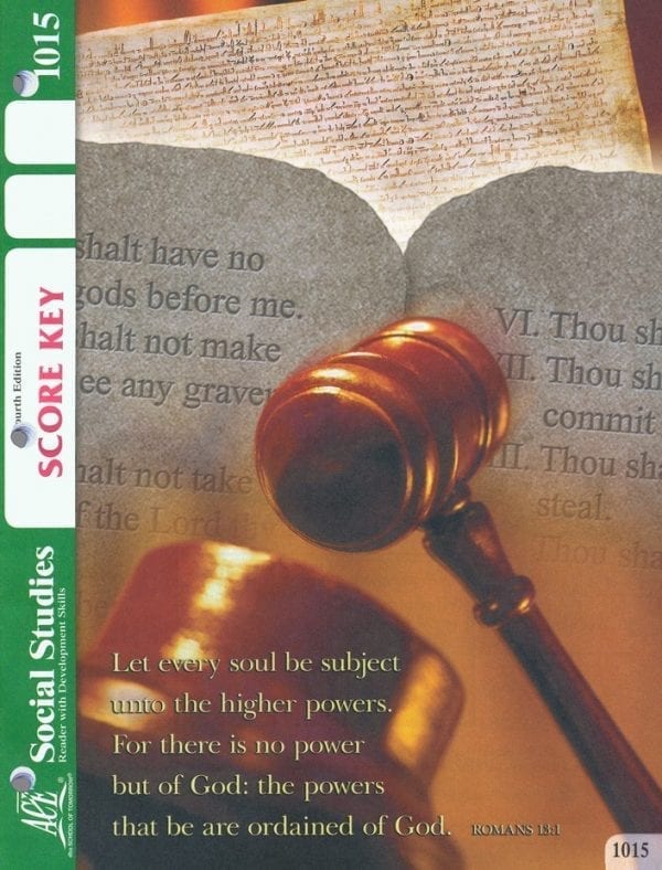 2nd Grade Social Studies Answer Key 1015 by Accelerated Christian Education ACE