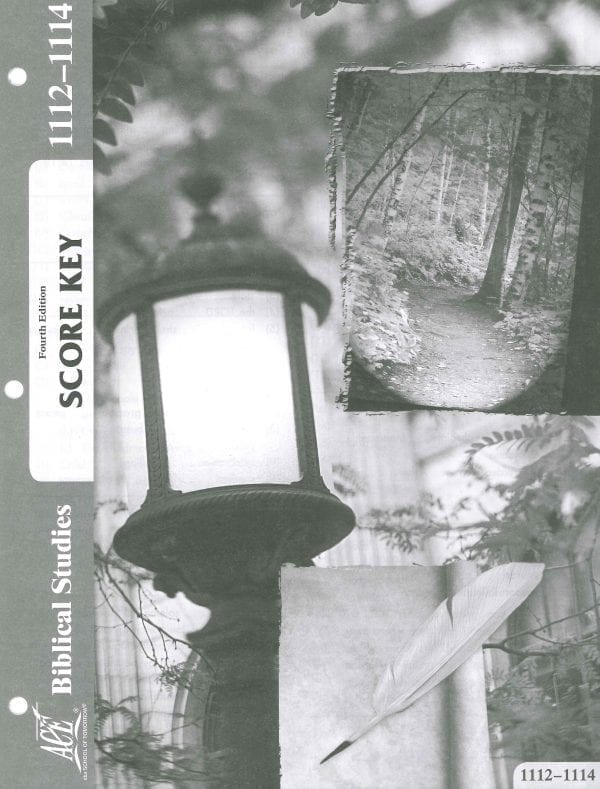 Old Testament Survey Key 1112-1114 (4th Edition) from Accelerated Christian Education ACE