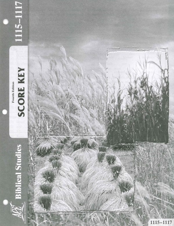 Old Testament Survey Key 1115-1117 (4th Edition) from Accelerated Christian Education ACE