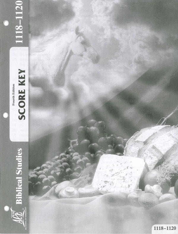 Old Testament Survey Key 1118-1120 (4th Edition) from Accelerated Christian Education ACE