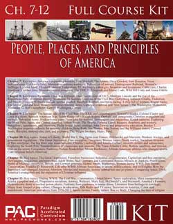 The People, Places, and Principles of America (US History) Second-Year Kit from Paradigm Accelerated Curriculum
