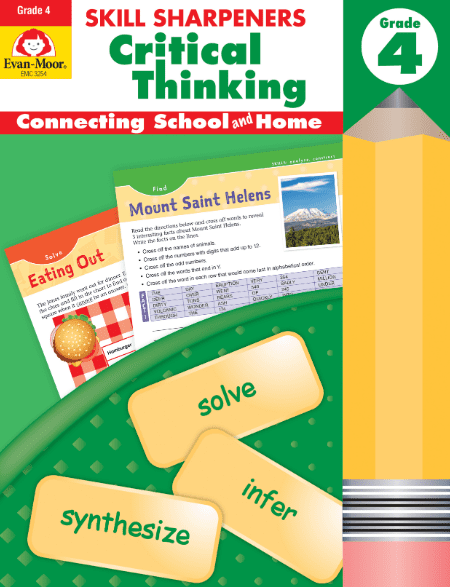 Skill Sharpeners Critical Thinking Grade 4 Activity Book from Evan-Moor