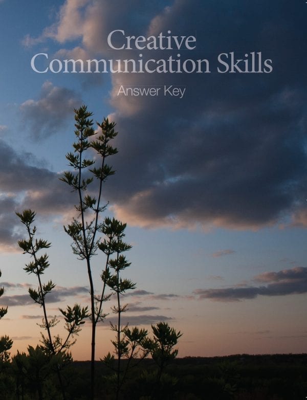 Creative Communication Skills Answer Key
