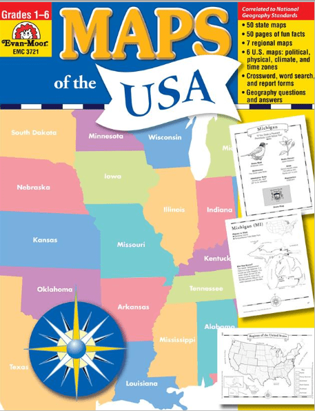 Maps of the USA from Evan-Moor