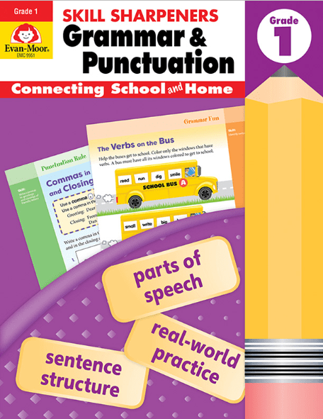 Skill Sharpeners: Grammar & Punctuation, Grade 1, from Evan-Moor