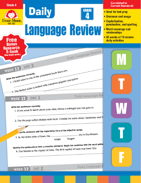Daily Language Review, Grade 4, from Evan-Moor